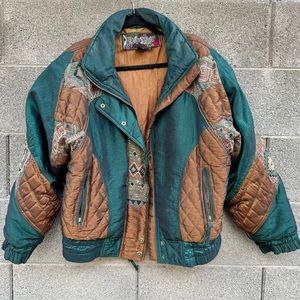 Medium Vintage Southwestern Puffer Jacket